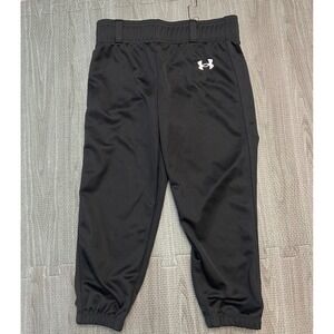 Under Armour Youth Medium Black Baseball Pants Athletic Sport